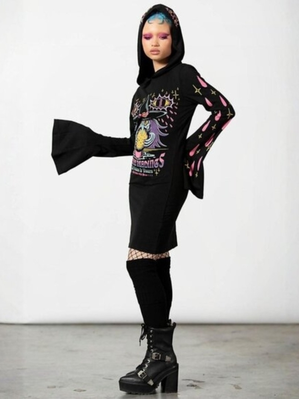 Killstar Crystal Gazer Hooded Dress